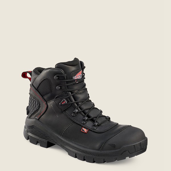 Red Wing Mens Crv™ - 6-inch Waterproof Toe - Safety Boots Black - 5741XKZOS